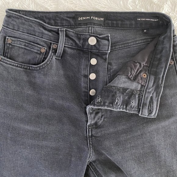Aritzia Denim Forum Size 27 Jeans high waisted cropped slim jeans - Picture 2 of 5